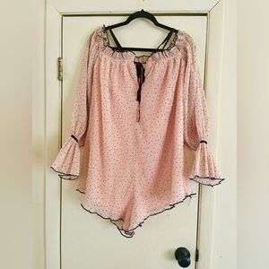Boudoir Swiss Dot French Coquette Girl Romantic Dreamy Ethereal Frilly Romper S